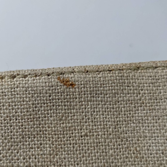 Kate Landry Tan and Black Linen Shoulder Bag - Picture 7 of 11